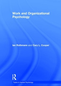 Enlarge image Cover: Work and Organizational Psychology - Routledge