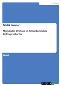 Cover: M&uuml;ndliche Pr&uuml;fung in Amerikanischer Kulturgeschichte - GRIN Verlag