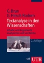 Cover: Textanalyse in den Wissenschaften - UTB