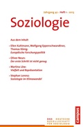 Cover: Soziologie Jg. 42 (2013) 1 - Campus