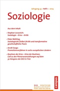 Cover: Soziologie Jg. 43 (2014) 1 - Campus