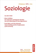 Cover: Soziologie Jg. 43 (2014) 2 - Campus