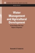 Cover: Water Management and Agricultural Development - RFF Press