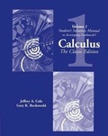 Cover: Student Solutions Manual, Vol. 1 for Swokowski's Calculus - Wadsworth Publishing Co Inc