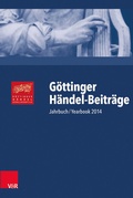 Cover: G&ouml;ttinger H&auml;ndel-Beitr&auml;ge, Band 15 - Vandenhoeck & Ruprecht