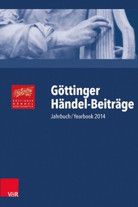 Abbildung von: Göttinger Händel-Beiträge, Band 15 - Vandenhoeck & Ruprecht