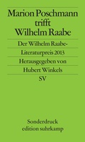 Cover: Marion Poschmann trifft Wilhelm Raabe - Suhrkamp