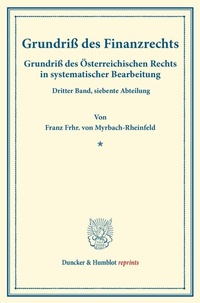 Abbildung von: Grundriß des Finanzrechts. - Duncker & Humblot