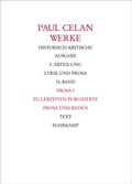 Cover: Werke. Historisch-kritische Ausgabe. I. Abteilung: Lyrik und Prosa - Suhrkamp