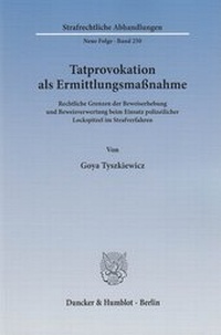 Abbildung von: Tatprovokation als Ermittlungsmaßnahme - fibre