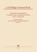 Cover: Bach-Repertorium Band III.2: Carl Philipp Emanuel Bach - Carus-Verlag