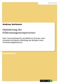 Cover: Optimierung des Fehlermanagementprozesses - GRIN Verlag