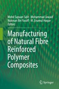 Cover: Manufacturing of Natural Fibre Reinforced Polymer Composites - Springer