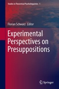 Cover: Experimental Perspectives on Presuppositions - Springer