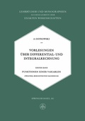 Cover: Vorlesungen &Uuml;ber Differential- und Integralrechnung - Springer