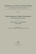 Cover: Programmgesteuerte digitale Rechenger&auml;te (elektronische Rechenmaschinen) - Springer