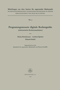 Cover: Programmgesteuerte digitale Rechenger&auml;te (elektronische Rechenmaschinen) - Springer