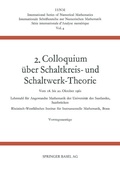 Cover: 2. Colloquium &Uuml;ber Schaltkreis- und Schaltwerk-Theorie - Springer