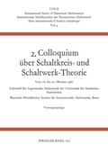 Cover: 2. Colloquium &Uuml;ber Schaltkreis- und Schaltwerk-Theorie - Springer