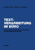 Cover: Textverarbeitung im B&uuml;ro - Vieweg+Teubner Verlag
