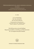 Cover: Entwicklung eines universell g&uuml;ltigen Regressionsmodells zur Ermittlung von Planzeitwerten f&uuml;r vorwiegend manuelle Arbeiten - VS Verlag f&uuml;r Sozialwissenschaften