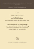 Cover: Untersuchungen &uuml;ber die Querspr&ouml;digkeit neuer Synthesefasern sowie &uuml;ber die Beziehung zwischen Querschnittsform bzw. -aufbau und Querspr&ouml;digkeit bei Synthesefasern - VS Verlag f&uuml;r Sozialwissenschaften