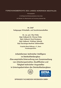 Enlarge image Cover: Arbeitsformen technischer Intelligenz im Steinkohlenbergbau - VS Verlag für Sozialwissenschaften