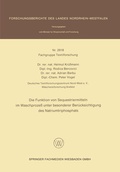 Cover: Die Funktion von Sequestriermitteln im Waschproze&szlig; unter besonderer Ber&uuml;cksichtigung des Natriumtriphosphats - VS Verlag f&uuml;r Sozialwissenschaften