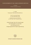 Cover: Untersuchungen &uuml;ber die Auswirkungen der Eindringtiefe und die Wahl der Strahlung bei der r&ouml;ntgenographischen Spannungsmessung - VS Verlag f&uuml;r Sozialwissenschaften