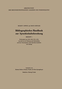Abbildung von: Bibliographisches Handbuch zur Sprachinhaltsforschung - VS Verlag für Sozialwissenschaften