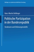 Abbildung von: Politische Partizipation in der Bundesrepublik - VS Verlag für Sozialwissenschaften