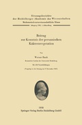 Cover: Beitrag zur Kenntnis der peruanischen Kakteenvegetation - Springer
