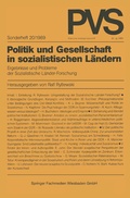 Cover: Politik und Gesellschaft in sozialistischen L&auml;ndern - VS Verlag f&uuml;r Sozialwissenschaften