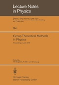 Cover: Group Theoretical Methods in Physics - Springer