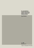 Cover: Zur plastizit&auml;tstheoretischen Berechnung statisch unbestimmter Stahlbetonbalken - Birkh&auml;user