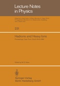 Cover: Hadrons and Heavy Ions - Springer