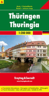 Abbildung von: Thüringen, Autokarte 1:200.000 - Freytag-Berndt und ARTARIA