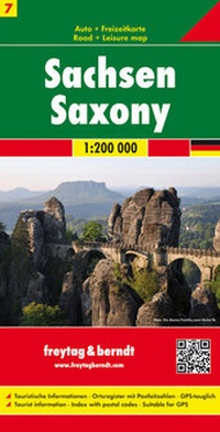 Abbildung von: Sachsen, Autokarte 1:200.000 - Freytag-Berndt und ARTARIA