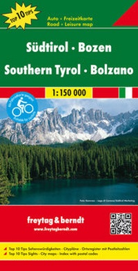 Abbildung von: Südtirol - Bozen, Autokarte 1:150.000, Top 10 Tips - Freytag-Berndt und ARTARIA
