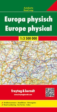 Abbildung von: Europa physisch, Autokarte 1:3.500.000, freytag & berndt - Freytag-Berndt und ARTARIA