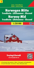 Cover: Norwegen Mitte - Trondheim - Lillehammer - Alesund, Autokarte 1:250.000 - KOMPASS freytag und berndt
