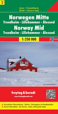 Abbildung von: Norwegen Mitte - Trondheim - Lillehammer - Alesund, Autokarte 1:250.000 - Freytag-Berndt und ARTARIA