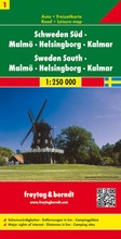Cover: Schweden S&uuml;d - Malm&ouml; - Helsingborg - Kalmar, Autokarte 1:250.000 - KOMPASS freytag und berndt