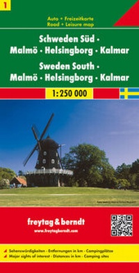Abbildung von: Schweden Süd - Malmö - Helsingborg - Kalmar, Autokarte 1:250.000 - Freytag-Berndt und ARTARIA