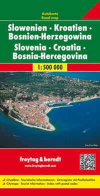 Abbildung von: Slowenien - Kroatien - Bosnien-Herzegowina, Autokarte 1:500.000 - Freytag-Berndt und ARTARIA