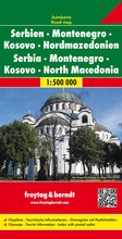 Cover: Serbien - Montenegro - Kosovo - Nordmazedonien, Autokarte 1:500.000 - KOMPASS freytag und berndt