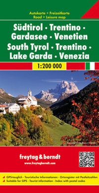 Abbildung von: Südtirol - Trentino - Gardasee - Venetien, Autokarte 1:200.000 - Freytag-Berndt und ARTARIA
