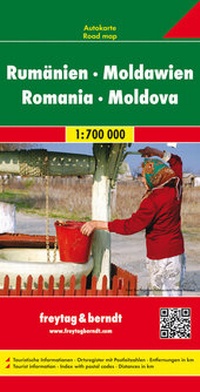 Abbildung von: Rumänien - Moldawien, Autokarte 1:700.000 - Freytag-Berndt und ARTARIA