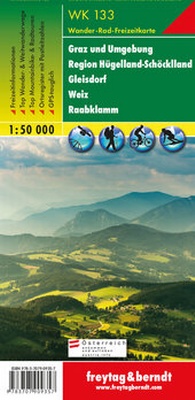 Abbildung von: WK 133 Graz und Umgebung - Region Hügelland-Schöcklland - Gleisdorf - Weiz - Raabklamm, Wanderkarte 1:50.000 - Freytag-Berndt und ARTARIA