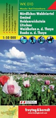 Abbildung von: WK 010 Nördliches Waldviertel - Gmünd - Heidenreichstein - Litschau - Waidhofen a.d. Thaya - Raabs a.d. Thaya, Wanderkarte 1:50.000 - Freytag-Berndt und ARTARIA